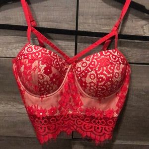 Red laced bralette